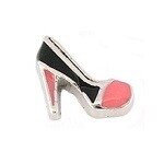 Memory lockets charm highheel black pink