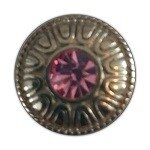 Roze mini petite strass click 12mm