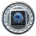 Aqua blauwe mini petite click 12mm