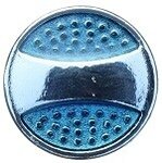 Aqua blauwe mini petite click 12mm