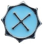 Licht blauwe mini petite click 12mm