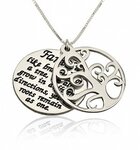 Ketting 'levensboom' met tekst van sterling zilver 925
