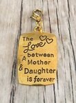 Memory lockets bead dangle the love between a mother and a daughter is forever goudkleurig