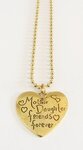 Bedel met RVS ketting (80cm) mother daughter friends forever goudkleurig
