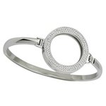 Muntarmband RVS zilver kleurig dubbel strass 27mm  