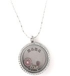 Mama locket compleet 30mm strass Metaal