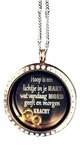 Complete Memory Locket RVS twist rose 30mm Hart Moed Kracht