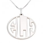 Naamketting vader - 3 letter monogram sterling zilver 925
