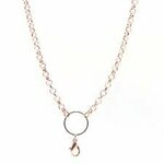 74cm zilver kleurige metaal schakel ketting met slotje 