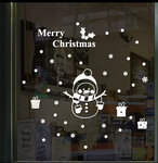 Kerst sticker Sneeuwpop